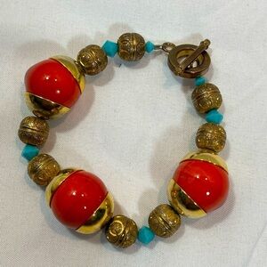 Boho/Bollywood Beaded Toggle Bracelet